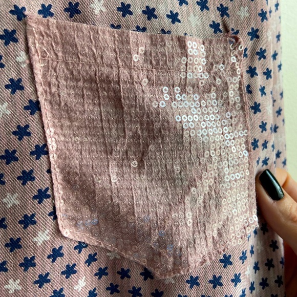 Florencia dusty pink blouse with sequins size M-L - Picture 5 of 11